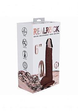RealRock - Wireless Rechargeable - Remote Control - Metalhead - Vibrating - Regular Straight with Ba