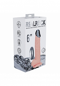 RealRock - Wireless Rechargeable - Remote Control - Metalhead - Vibrating - Regular Straight with Ba