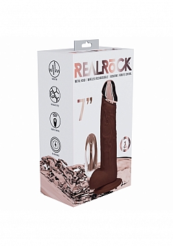 RealRock - Wireless Rechargeable - Remote Control - Metalhead - Vibrating - Regular Straight with Ba