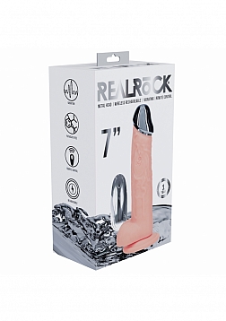 RealRock - Wireless Rechargeable - Remote Control - Metalhead - Vibrating - Regular Straight with Ba