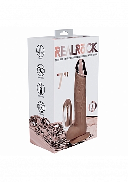 RealRock - Wireless Rechargeable - Remote Control - Metalhead - Vibrating - Regular Straight with Ba