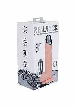 RealRock - Wireless Rechargeable - Remote Control - Metalhead - Vibrating - Regular Straight with Ba