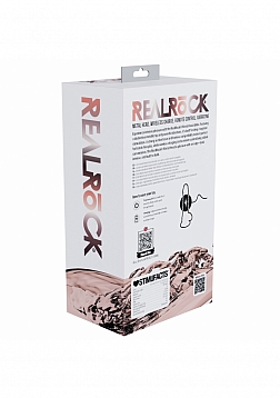 RealRock - Wireless Rechargeable - Remote Control - Metalhead - Vibrating - Regular Straight with Ba