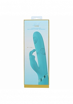 VIVE - Mimi - Rechargeable Triple Motor - G-Spot Vibrating and Tapping Rabbit - Blue