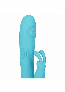 VIVE - Mimi - Rechargeable Triple Motor - G-Spot Vibrating and Tapping Rabbit - Blue