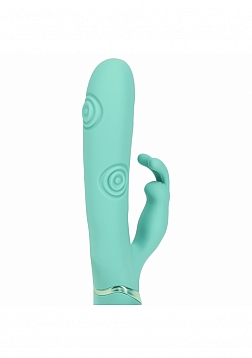 VIVE - Mimi - Rechargeable Triple Motor - G-Spot Vibrating and Tapping Rabbit - Green
