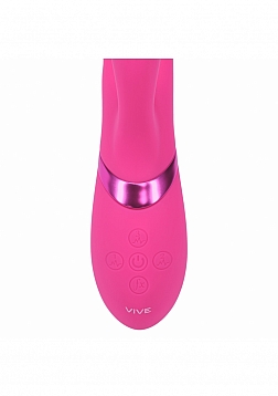 VIVE - Mimi - Rechargeable Triple Motor - G-Spot Vibrating and Tapping Rabbit - Pink