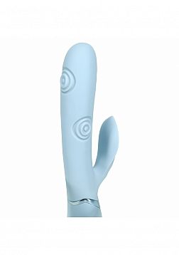 VIVE - Fronda - Rechargeable Triple Motor - G-Spot VIbrating and Tapping Leaf Clit Stimulator - Blue