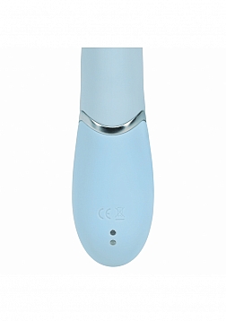 VIVE - Fronda - Rechargeable Triple Motor - G-Spot VIbrating and Tapping Leaf Clit Stimulator - Blue