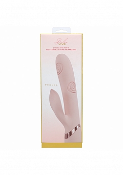 VIVE - Fronda - Rechargeable Triple Motor - G-Spot VIbrating and Tapping Leaf Clit Stimulator - Pink