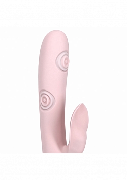 VIVE - Fronda - Rechargeable Triple Motor - G-Spot VIbrating and Tapping Leaf Clit Stimulator - Pink