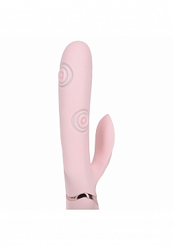 VIVE - Fronda - Rechargeable Triple Motor - G-Spot VIbrating and Tapping Leaf Clit Stimulator - Pink