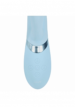 VIVE - Pallina - Rechargeable Triple Motor - G-Spot VIbrating and Tapping Beads Clit Stimulator - Bl