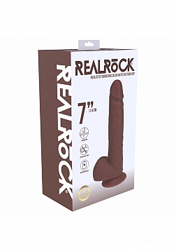 RealRock Ultra Realistic Skin - Vibrating Rechargeable - Regular Straight with Balls 7\