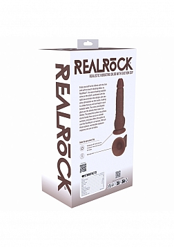 RealRock Ultra Realistic Skin - Vibrating Rechargeable - Regular Straight with Balls 7\