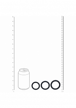 LEVELZ - Classic Silicone Cock Ring Set of 3 (L/XL/XXL) - Black