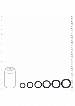 LEVELZ - Classic Silicone Cock Ring Set of 6 All Sizes - Black