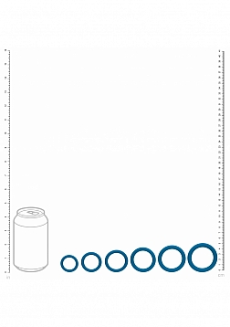 LEVELZ - Classic Silicone Cock Ring Set of 6 All Sizes - Teal