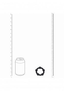 LEVELZ - Beaded Silicone Cock Ring - S - 30mm   - Black