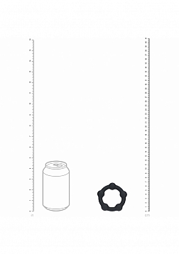 LEVELZ - Beaded Silicone Cock Ring - M - 35mm   - Black