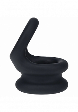 LEVELZ - Wide Double O Silicone Cock Ring - S - Black