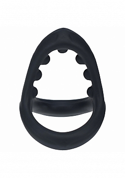 LEVELZ - Soft Bead Grip Silicone Cock & Ball Ring - Black