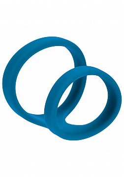 LEVELZ - 2 Loop Silicone Cock Ring - Teal