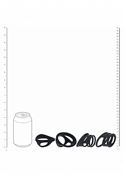 LEVELZ - Set of 4 Silicone Cock & Ball Rings - Black