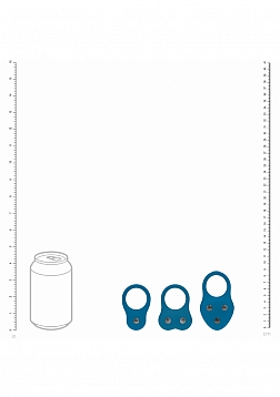 LEVELZ - Silicone Training Cock Ring Set of 3 (S, M, L) - Teal