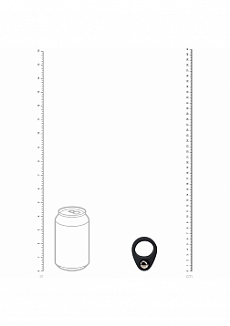 LEVELZ - Liquid Silicone Single Weighted Ball Cock Ring - Black