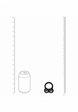 LEVELZ - Liquid Silicone Double Weighted Ball Cock Ring - Black