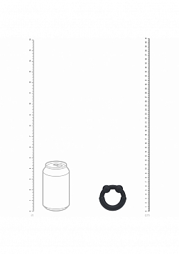 LEVELZ - Metal & Silicone Cock Ring - Black