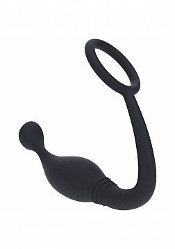 LEVELZ - Silicone Cock Ring with Prostate Stimulator - S - Black