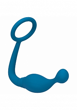 LEVELZ - Silicone Cock Ring with Prostate Stimulator - L - Teal