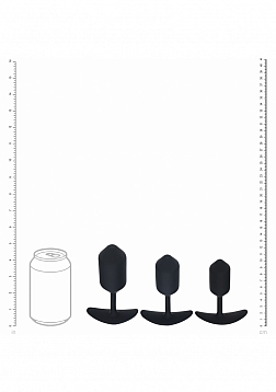 LEVELZ - Silicone Weighted Anal Plug Training Kit - Set of 3 - Black