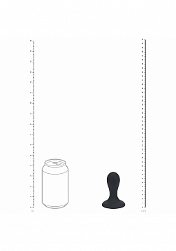 LEVELZ - Single Rattle Liquid Silicone Anal Plug - Small - Black