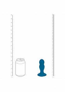 LEVELZ - Double Rattle Liquid Silicone Anal Plug - Medium - Teal