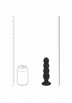 LEVELZ - Quad Rattle Liquid Silicone Anal Plug - XLarge - Black