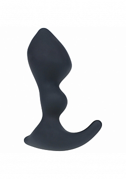 LEVELZ - Double Ripple Silicone Prostate Massager - Black