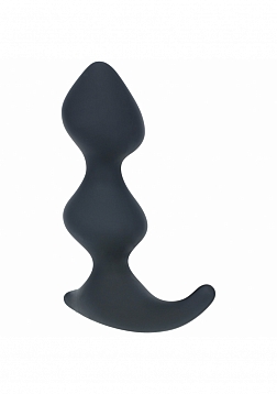 LEVELZ - Full Double Ripple Silicone Prostate Massager - Black