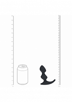 LEVELZ - Full Double Ripple Silicone Prostate Massager - Black