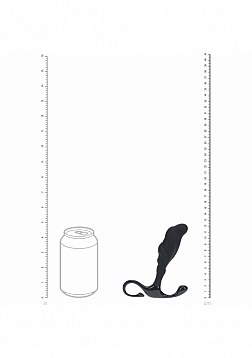 LEVELZ - Rippled with Hard Loop Silicone Prostate Massager - L - Black