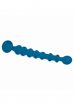 LEVELZ - Ribbed Silicone Flared Anal Probe - Teal