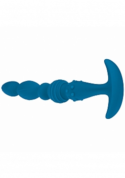 LEVELZ - Multi Textured Silicone Flared Anal Probe - Teal