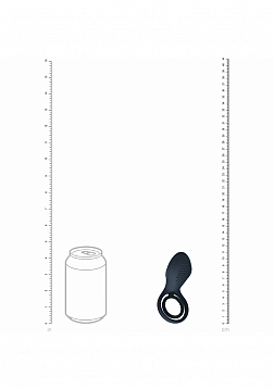 LEVELZ - Vibrating Cock and Ball Ring with Winged Stimulator - Black