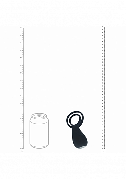 LEVELZ - Vibrating Cock and Ball Ring  with Paw Stimulator - Black