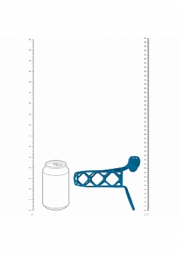 LEVELZ - Vibrating Cage Silicone Cock Sleeve & Ball Ring - Teal