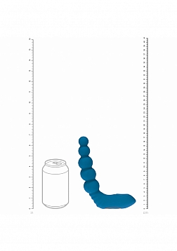 LEVELZ - Vibrating - Heating - Bendable - Tapping Beaded Silicone Prostate Stimulator - Teal