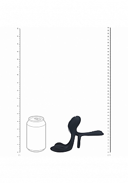 LEVELZ - Triple Motor Vibrating Silicone Cock Ring - Black