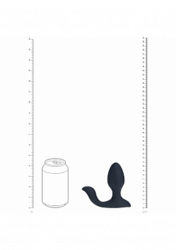 LEVELZ - Vibrating & Rotating Silicone Anal Plug with Ball Stimulator - Black